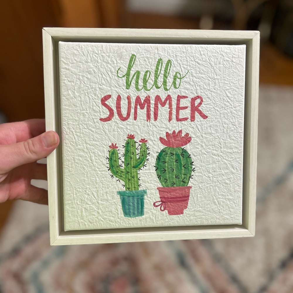 ROOM & RETREAT | Hello Summer Cactus Wall Art